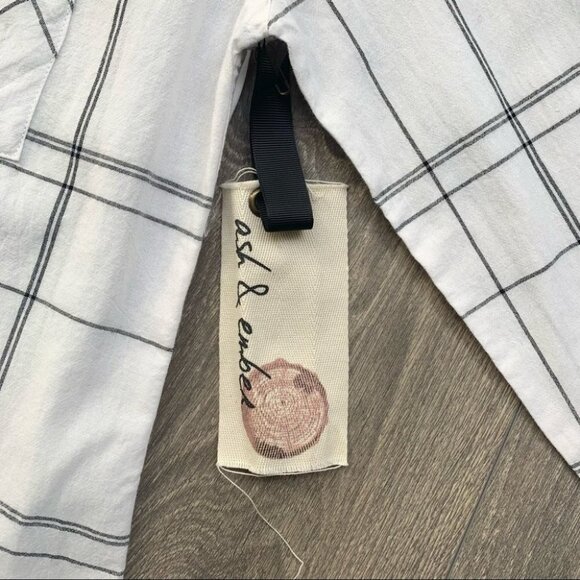 Anthropologie Ash and Ember Button Down Shirt Collared Paid Western Size Small - Picture 10 of 16